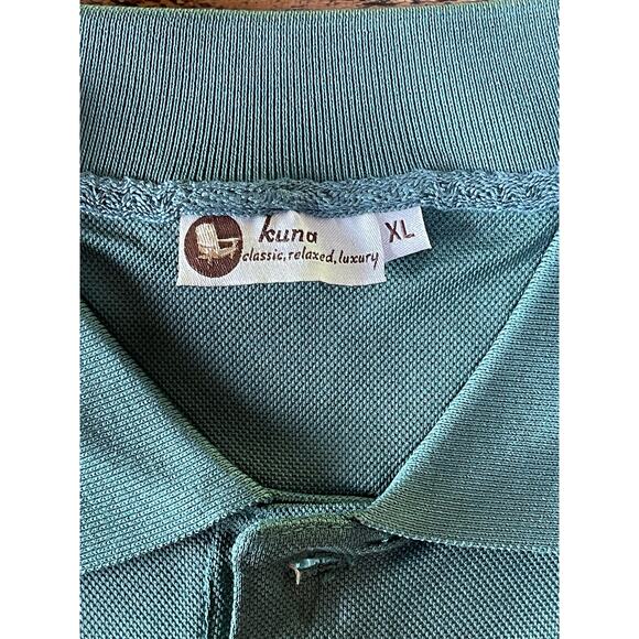 NWT Mens Kuna‎ Classic Relaxed Fit Turkish Cotton Sage Short Sleeve Polo Size XL - Picture 3 of 6